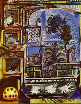 L atelier Les pigeons IIII 1957 Cubist Oil Paintings